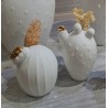 Ensemble Trois Mini Vases en forme de Cactus Raeder Design en Porcelaine Blanche