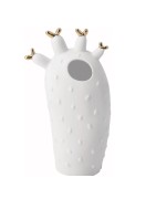 Petit Vase en forme de Cactus Raeder Design en Porcelaine Blanche