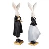 Figurines Couple de Lapins Personnifiés Dandy, en Résine, Clayre et Eef