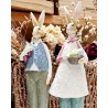 Figurines Couple de Lapin Personnifiés, Style Campagne, en Résine Clayre & Eef