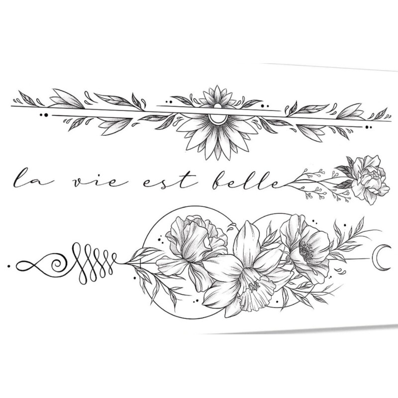 Parure Tatouage Ephémère, La Vie est Belle, SIOOU