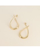 Boucles en Acier Doré, Ligne Courbe à Puce BOHM