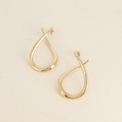 Boucles en Acier Doré, Ligne Courbe à Puce BOHM