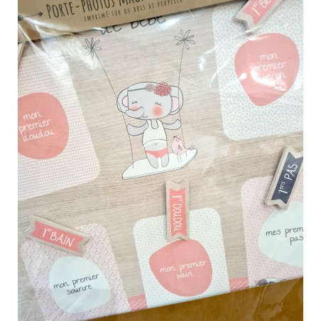 promotion décoration en bois pêle mêle pour la chambre de bébé