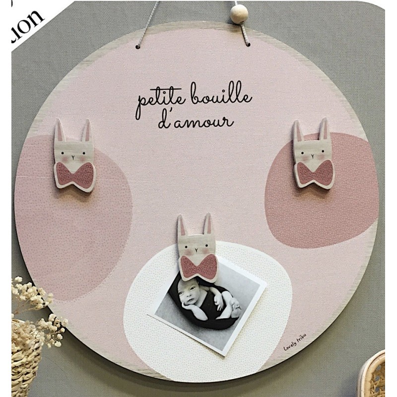 Porte-Photos Mr Lapin Rose Petite Bouille Lovely Tribu promotion