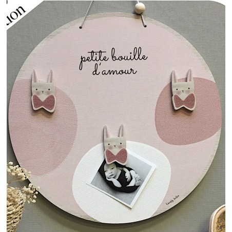 Porte-Photos Mr Lapin Rose Petite Bouille Lovely Tribu promotion