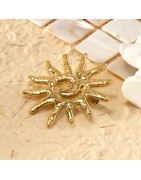 Broche soleil spirale