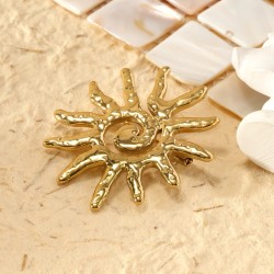 Broche soleil spirale
