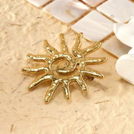 Broche soleil spirale