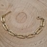 Bracelet à Mailles Rectangulaires en Acier Doré BOHM