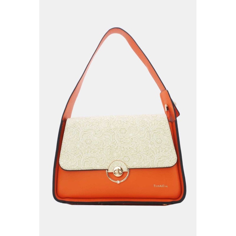 Sac Tom et Eva Orange et Crème, et Effet Dentelle