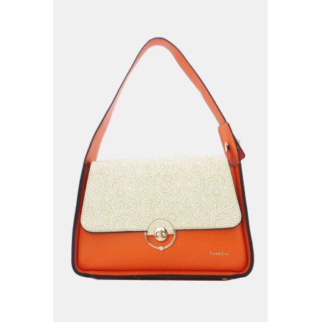 Sac Tom et Eva Orange et Crème, et Effet Dentelle