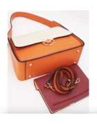 Sac Tom et Eva Orange et Crème, et Effet Dentelle