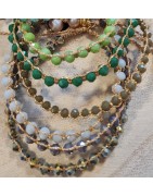 Bracelet Coulissant Cocoon Perles de Cristal et Lien Doré La Balinaise Jewelry