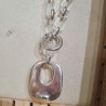 Collier Argenté Forme Y Vere Gala en Résine Transparente et Pendentif en Métal Argenté ATELIER BLOW BIJOUX