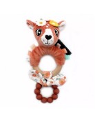 Anneau de Dentition Silicone Les Déglingos Mélimélos la Biche, Cyranos le Renard, Astros le Hibou et Kiprokos le Zèbre