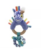 Anneau de Dentition Silicone Les Déglingos Mélimélos la Biche, Cyranos le Renard, Astros le Hibou et Kiprokos le Zèbre