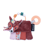 Hochet d'activités Les Déglingos la Biche,le Renard, le Hibou, le Zèbre, l'Autruche, le Lama