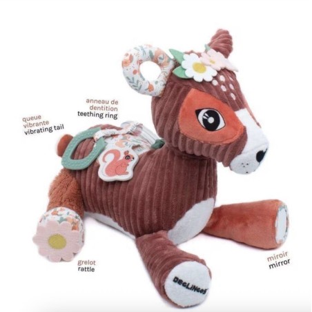 Grosse Peluche d'Activités Les Déglingos, Mélimélos la Biche