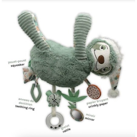 Grosse Peluche d'Activités Les Déglingos, Chillos le Paresseux