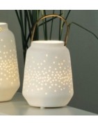 Lanterne Photophore en Porcelaine Blanche Räder Design