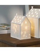 Maison de Campagne Photophore en Porcelaine Blanche Räder Design