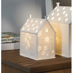 Maison de Campagne Photophore en Porcelaine Blanche Räder Design