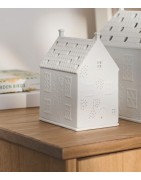 Maison de Campagne Photophore en Porcelaine Blanche Räder Design