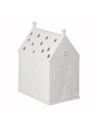 Maison de Campagne Photophore en Porcelaine Blanche Räder Design