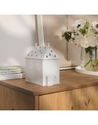 Grande Maison de Campagne Photophore en Porcelaine Blanche Räder Design