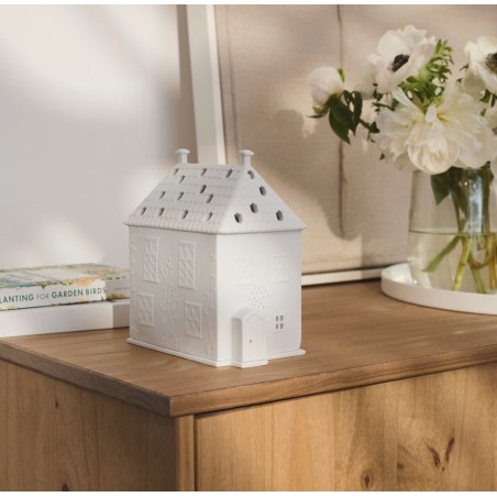 Grande Maison de Campagne Photophore en Porcelaine Blanche Räder Design