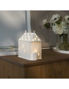 Grande Maison de Campagne Photophore en Porcelaine Blanche Räder Design