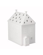 Grande Maison de Campagne Photophore en Porcelaine Blanche Räder Design