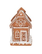 Maison en Polyrésine à Leds Style Pain d'Epices Marron Clayre et Eef