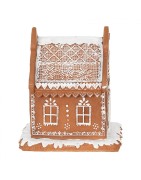 Maison en Polyrésine à Leds Style Pain d'Epices Marron Clayre et Eef