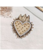 Broches Brodées Coeur, Chat, Oeil, Fleur, Milë Mila