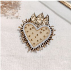 Broches Brodées Coeur, Chat, Oeil, Fleur, Milë Mila