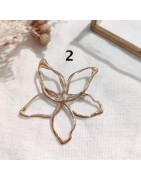 Broches Fleur en Acier Doré MILË MILA