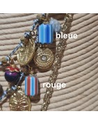 Collier à Breloques en Acier Doré sur Cordon Gris et Noir MILË MILA